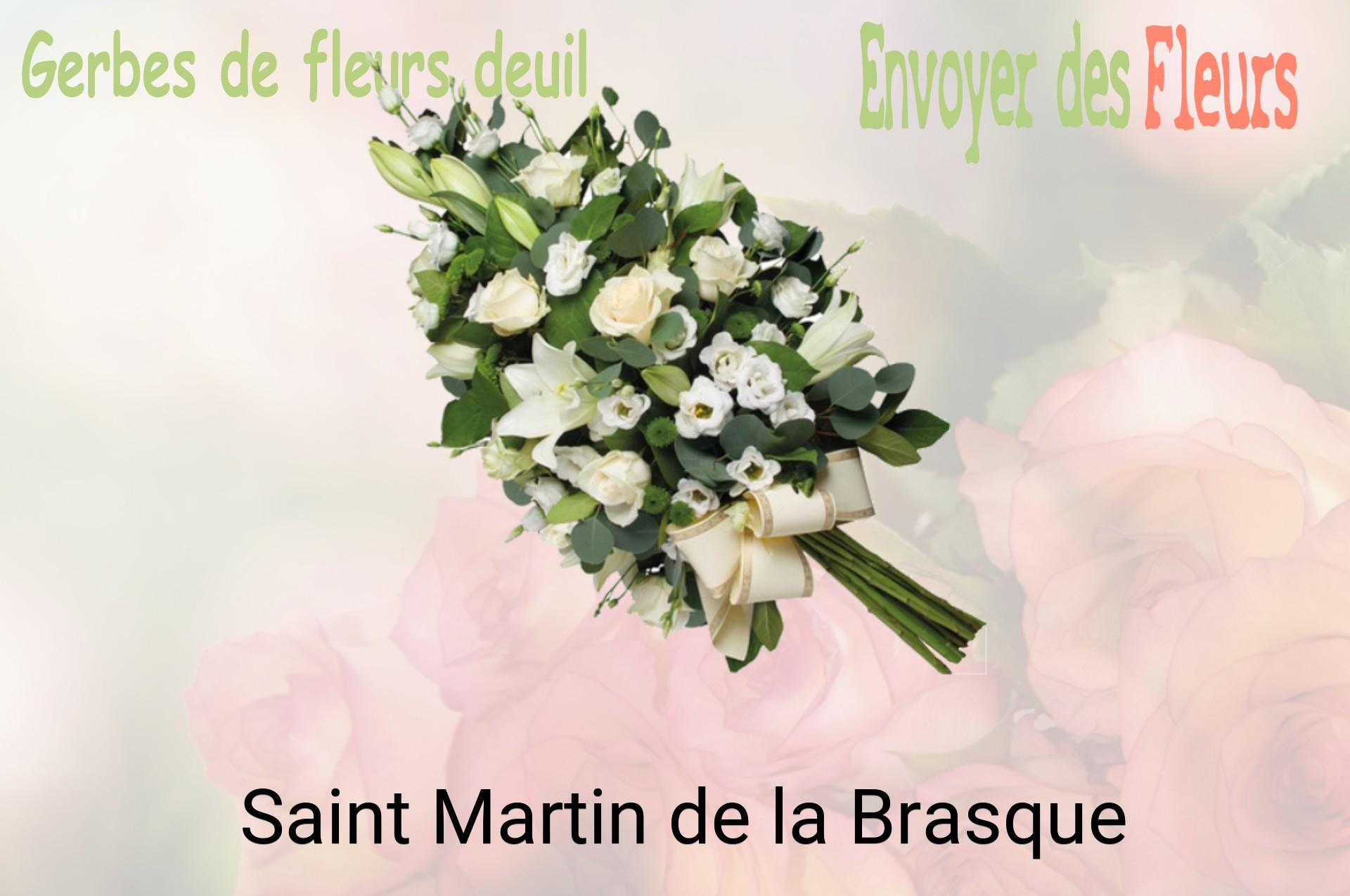Gerbe de fleurs de deuil livrée à Saint-Martin-de-la-Brasque